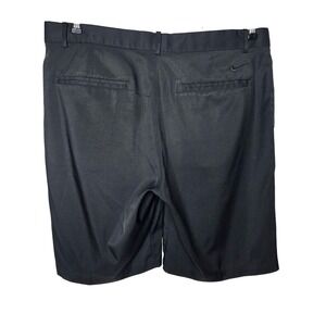 Nike Golf Dri-FIT Shorts Mens 34 Black Performance Athletic Flat Front 10 Inseam